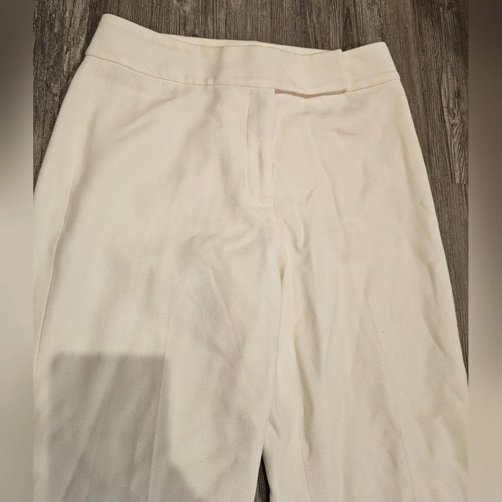 Tahari ASL Women's Cream Wide Leg Career Pants Size 2 - Picture 2 of 10